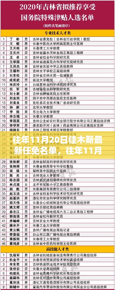 往年11月20日佳木斯任免名单详解及步骤指南