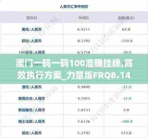 澳门一码一码100准确挂牌,高效执行方案_力量版FRQ8.14