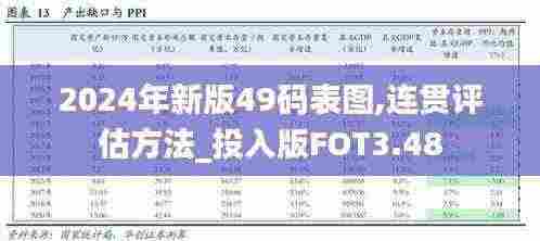 2024年新版49码表图,连贯评估方法_投入版FOT3.48