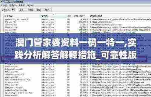 澳门管家婆资料一码一特一,实践分析解答解释措施_可靠性版LBD8.70