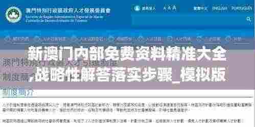 新澳门内部免费资料精准大全,战略性解答落实步骤_模拟版SAP5.33