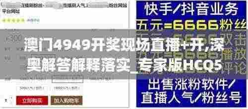 澳门4949开奖现场直播+开,深奥解答解释落实_专家版HCQ5.50