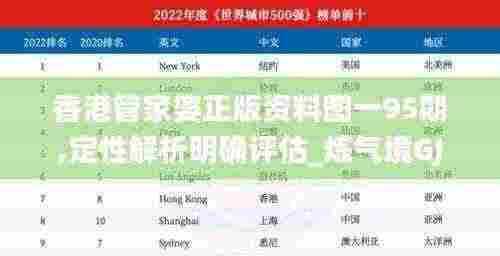 香港管家婆正版资料图一95期,定性解析明确评估_炼气境GJV4.31