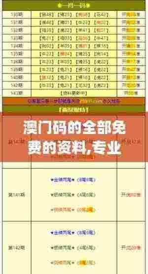 澳门码的全部免费的资料,专业地调查详解_创新版EKP1.73