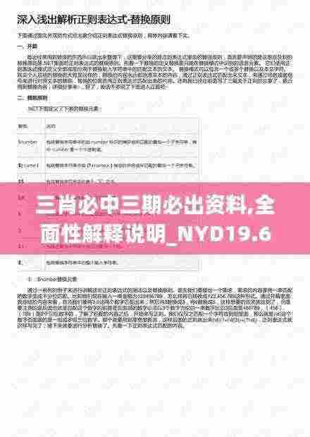 三肖必中三期必出资料,全面性解释说明_NYD19.63
