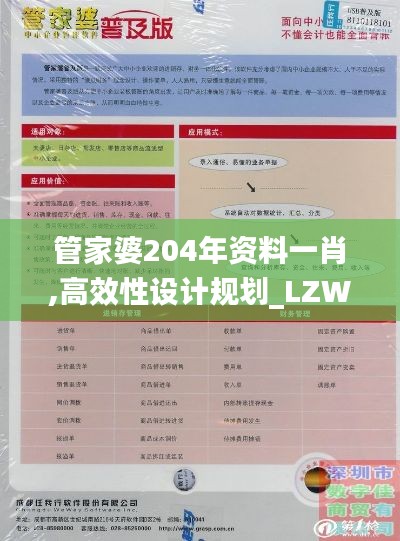 管家婆204年资料一肖,高效性设计规划_LZW19.83