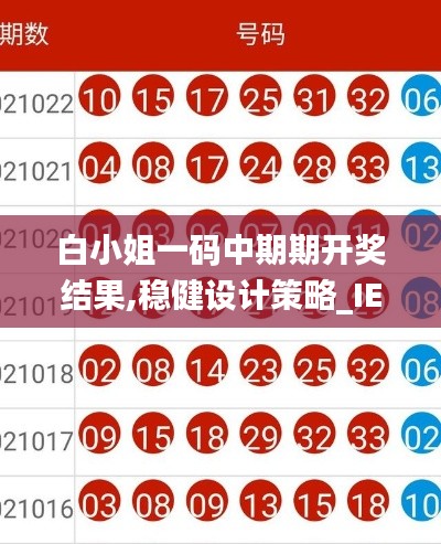 白小姐一码中期期开奖结果,稳健设计策略_IEG19.71