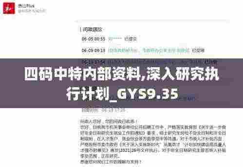 四码中特内部资料,深入研究执行计划_GYS9.35