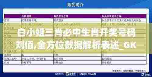 白小姐三肖必中生肖开奖号码刘佰,全方位数据解析表述_GKM19.76