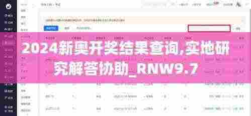 2024新奥开奖结果查询,实地研究解答协助_RNW9.7