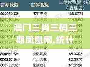 澳门三肖三码三期凤凰网,统计信息解析说明_PEI9.22