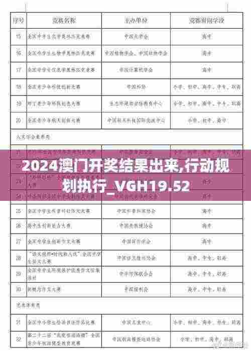 2024澳门开奖结果出来,行动规划执行_VGH19.52