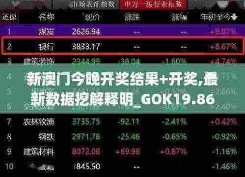 新澳门今晚开奖结果+开奖,最新数据挖解释明_GOK19.86