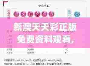 新澳天天彩正版免费资料观看,统计信息解析说明_VHD19.4