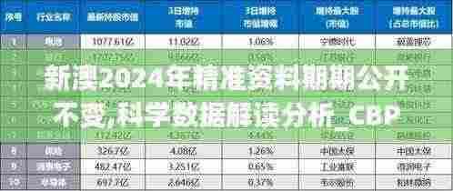 新澳2024年精准资料期期公开不变,科学数据解读分析_CBP19.48