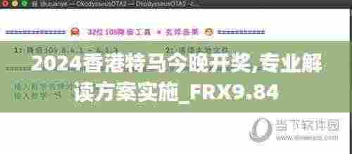 2024香港特马今晚开奖,专业解读方案实施_FRX9.84
