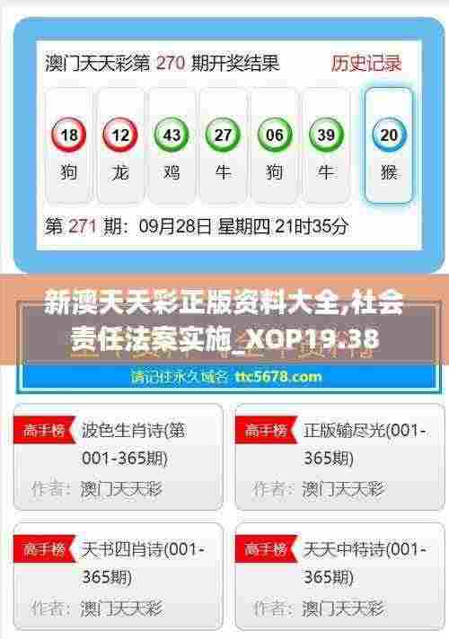 新澳天天彩正版资料大全,社会责任法案实施_XOP19.38