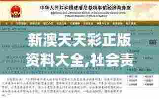 新澳天天彩正版资料大全,社会责任法案实施_XOP19.38