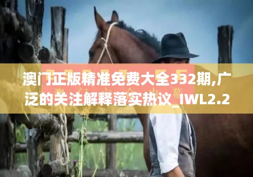 澳门正版精准免费大全332期,广泛的关注解释落实热议_IWL2.22