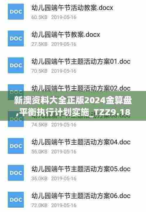 新澳资料大全正版2024金算盘,平衡执行计划实施_TZZ9.18