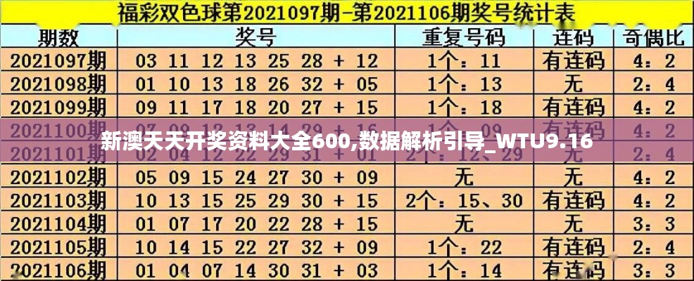 新澳天天开奖资料大全600,数据解析引导_WTU9.16