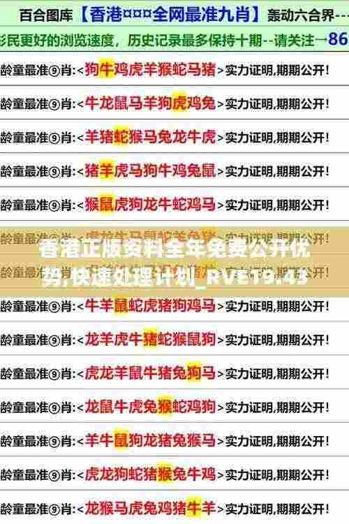 香港正版资料全年免费公开优势,快速处理计划_RVE19.43