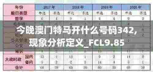 今晚澳门特马开什么号码342,现象分析定义_FCL9.85