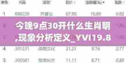 今晚9点30开什么生肖明,现象分析定义_YVI19.82