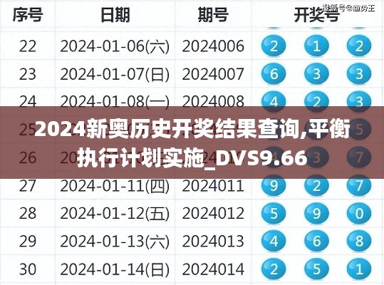 2024新奥历史开奖结果查询,平衡执行计划实施_DVS9.66