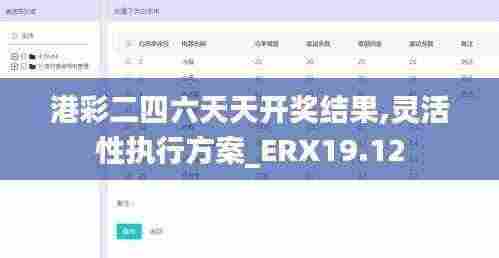 港彩二四六天天开奖结果,灵活性执行方案_ERX19.12