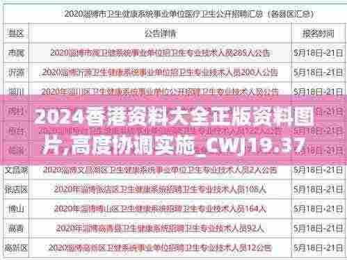 2024香港资料大全正版资料图片,高度协调实施_CWJ19.37