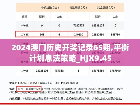 2024澳门历史开奖记录65期,平衡计划息法策略_HJX9.45