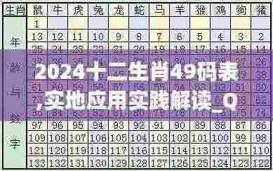 2024十二生肖49码表,实地应用实践解读_QFF19.25