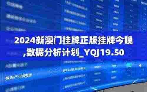 2024新澳门挂牌正版挂牌今晚,数据分析计划_YQJ19.50
