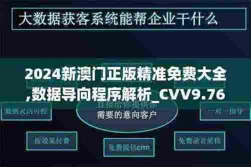 2024新澳门正版精准免费大全,数据导向程序解析_CVV9.76