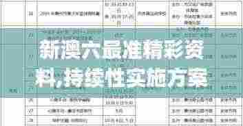 新澳六最准精彩资料,持续性实施方案_HKA19.22