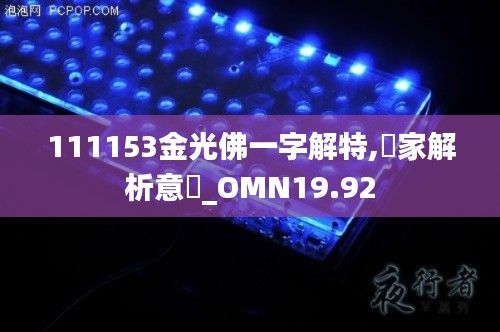 111153金光佛一字解特,專家解析意見_OMN19.92