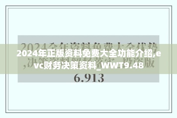 2024年正版资料免费大全功能介绍,evc财务决策资料_WWT9.48