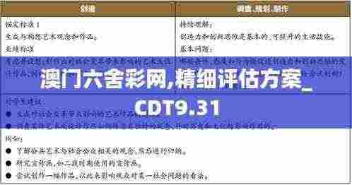 澳门六舍彩网,精细评估方案_CDT9.31