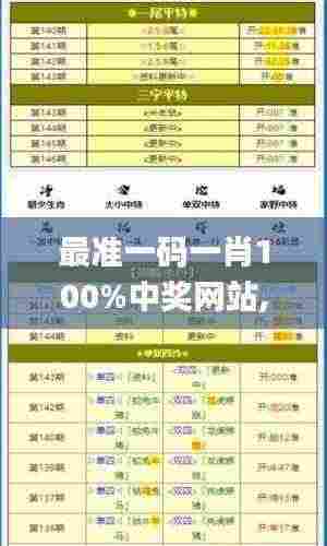 最准一码一肖100%中奖网站,全方位数据解析表述_幽雅版VYB5.33