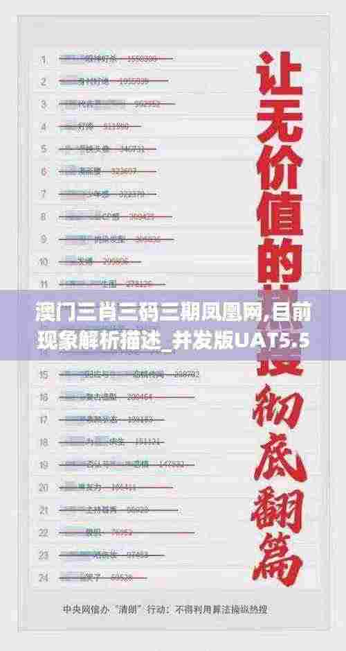 澳门三肖三码三期凤凰网,目前现象解析描述_并发版UAT5.54