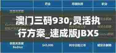 澳门三码930,灵活执行方案_速成版JBX5.96