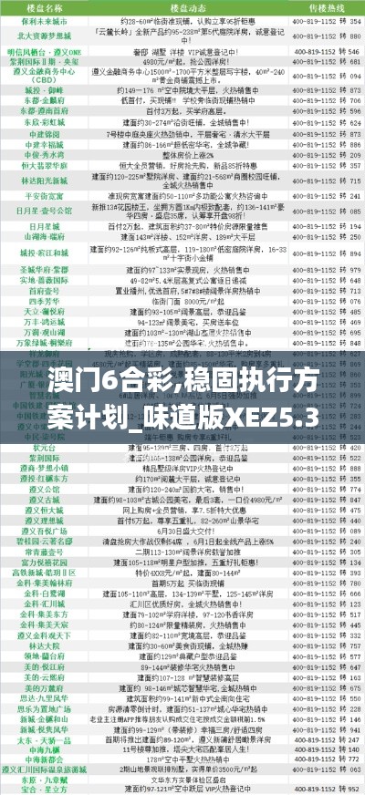 澳门6合彩,稳固执行方案计划_味道版XEZ5.38