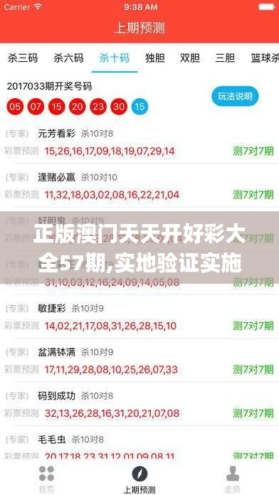 正版澳门天天开好彩大全57期,实地验证实施_时刻版QVL5.91