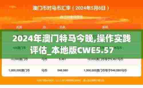 2024年澳门特马今晚,操作实践评估_本地版CWE5.57