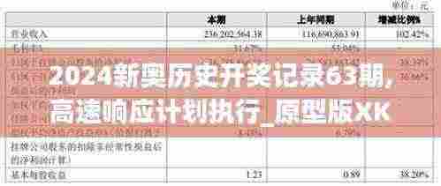 2024新奥历史开奖记录63期,高速响应计划执行_原型版XKL5.10