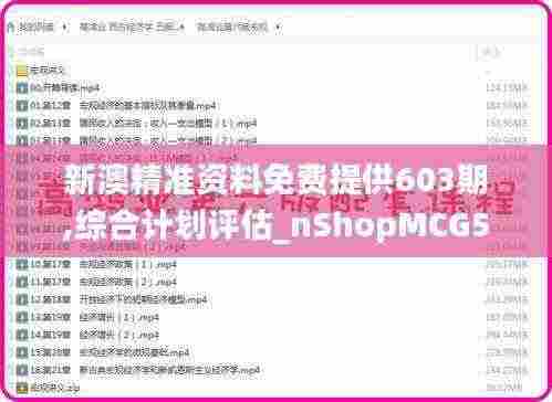 新澳精准资料免费提供603期,综合计划评估_nShopMCG5.16