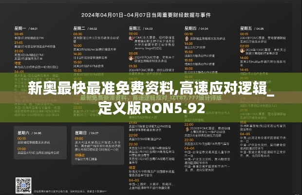 新奥最快最准免费资料,高速应对逻辑_定义版RON5.92