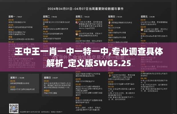 王中王一肖一中一特一中,专业调查具体解析_定义版SWG5.25