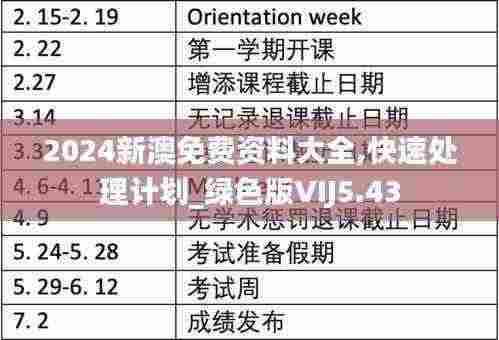 2024新澳免费资料大全,快速处理计划_绿色版VIJ5.43